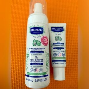 Mustela cradle cap shampoo and cream